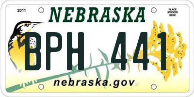 NE license plate BPH441