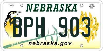 NE license plate BPH903