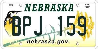 NE license plate BPJ159