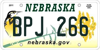 NE license plate BPJ266