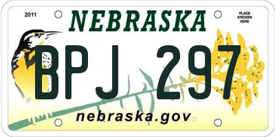 NE license plate BPJ297