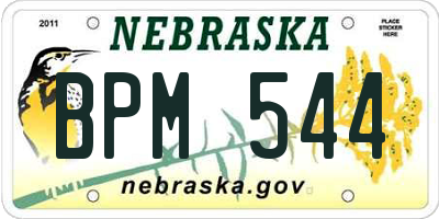 NE license plate BPM544