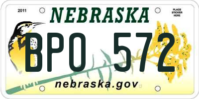 NE license plate BPO572