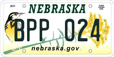 NE license plate BPP024