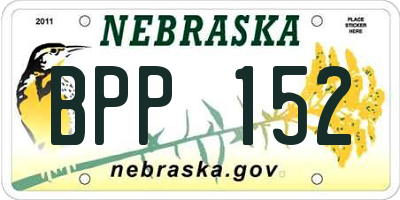 NE license plate BPP152