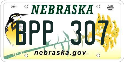 NE license plate BPP307