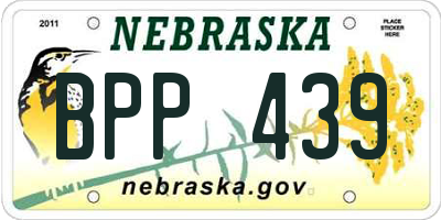 NE license plate BPP439