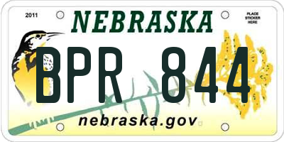 NE license plate BPR844