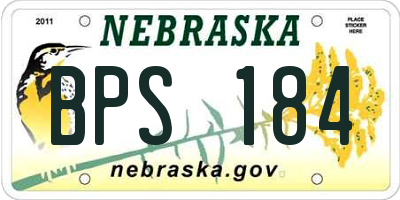 NE license plate BPS184