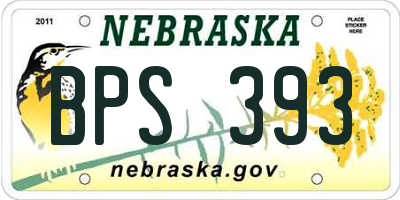 NE license plate BPS393