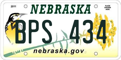 NE license plate BPS434