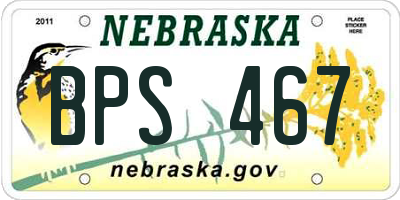 NE license plate BPS467