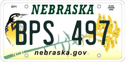 NE license plate BPS497