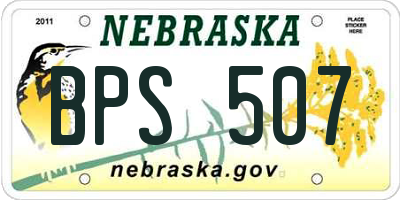 NE license plate BPS507