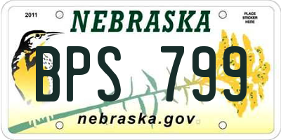 NE license plate BPS799