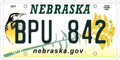 NE license plate BPU842