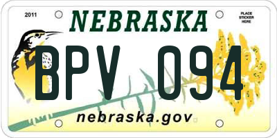 NE license plate BPV094