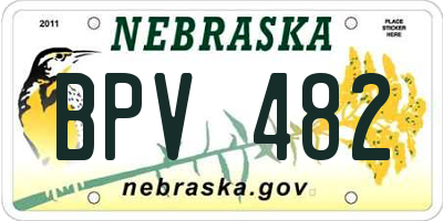 NE license plate BPV482