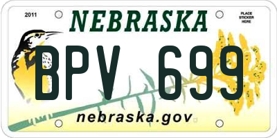 NE license plate BPV699