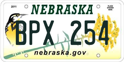 NE license plate BPX254