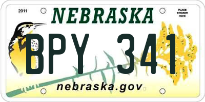 NE license plate BPY341