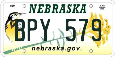 NE license plate BPY579