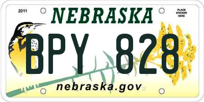 NE license plate BPY828