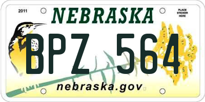 NE license plate BPZ564