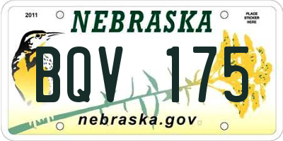 NE license plate BQV175
