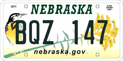 NE license plate BQZ147