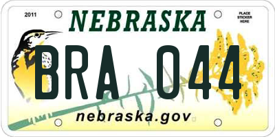 NE license plate BRA044