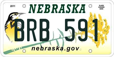 NE license plate BRB591
