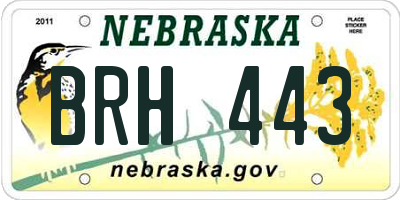 NE license plate BRH443