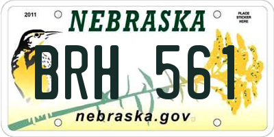 NE license plate BRH561