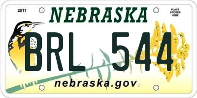 NE license plate BRL544