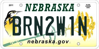 NE license plate BRN2W1N