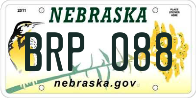 NE license plate BRP088
