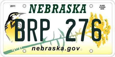 NE license plate BRP276