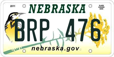 NE license plate BRP476
