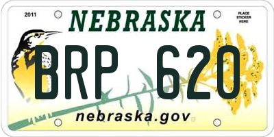 NE license plate BRP620