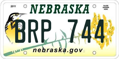 NE license plate BRP744