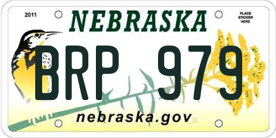 NE license plate BRP979