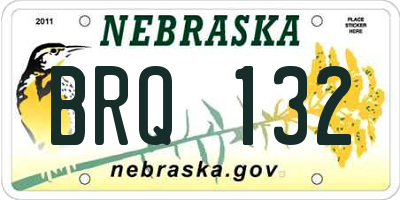 NE license plate BRQ132