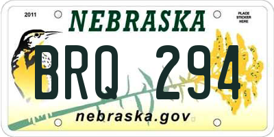 NE license plate BRQ294