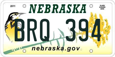 NE license plate BRQ394