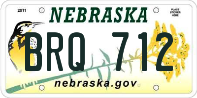 NE license plate BRQ712