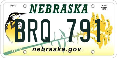 NE license plate BRQ791