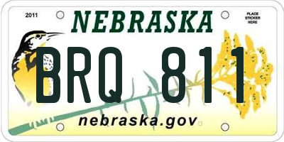 NE license plate BRQ811