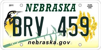 NE license plate BRV459