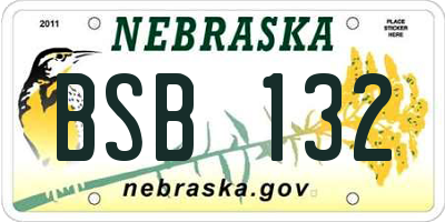 NE license plate BSB132